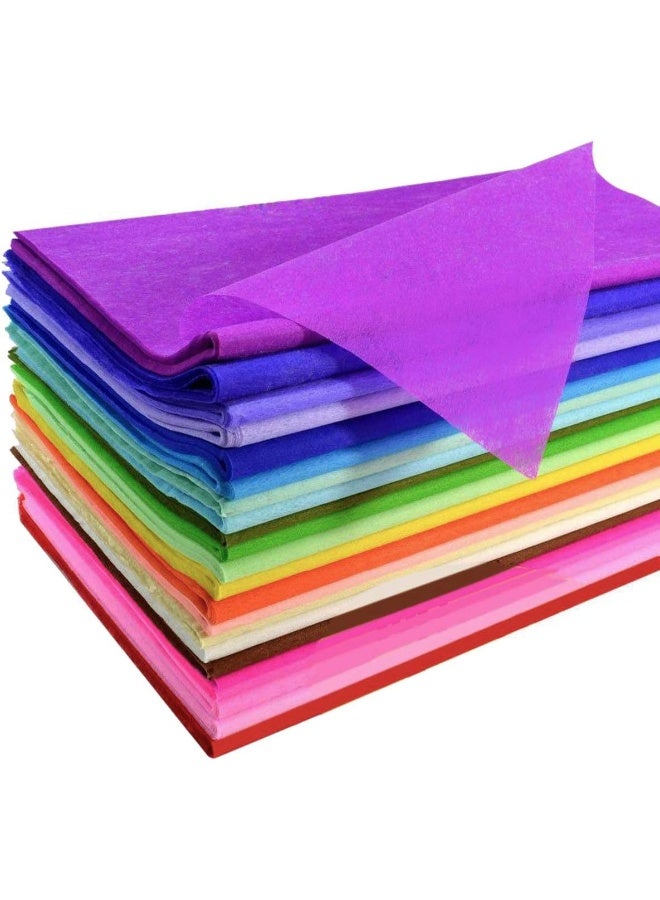 Satomoto 120 Sheets Colored Tissue Paper Bulk Wrapping Craft Paper 20 x 26" for Art Gift Tissue Decoration, 24 Colors - Image 1